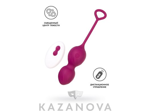 Вагинальные шарики L'Eroina Moussy силикон бордовый, 17 см