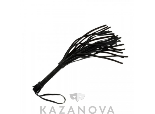 Флогер велюровый Sitabella из натуральной кожи черный