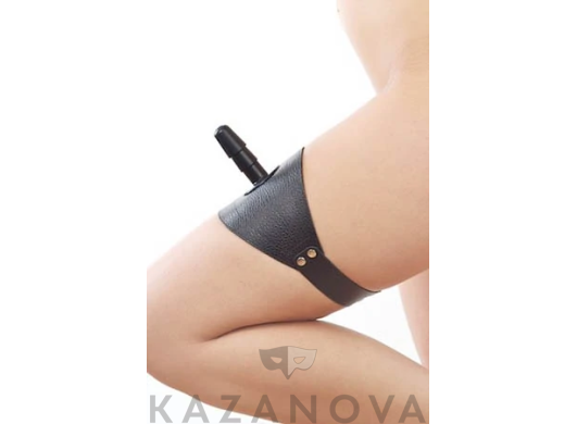 Бандаж на бедро для страпона Sitabella  кожаный черный